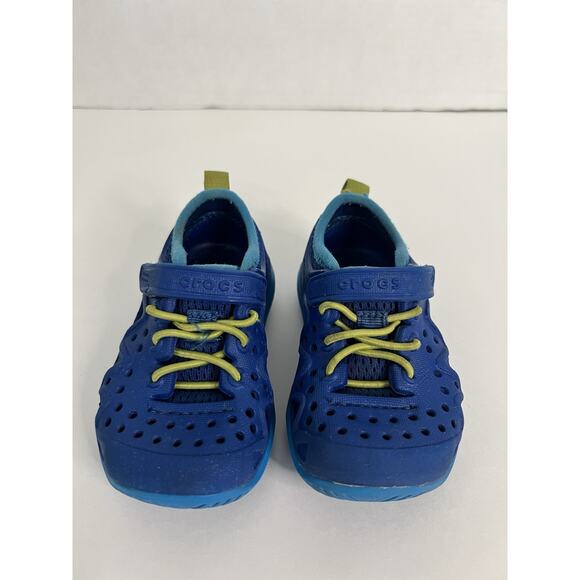 Crocs Swiftwater Play Shoes Sz C 6 Blue Water Sandals Outdoor Kids Beach - Picture 1 of 8